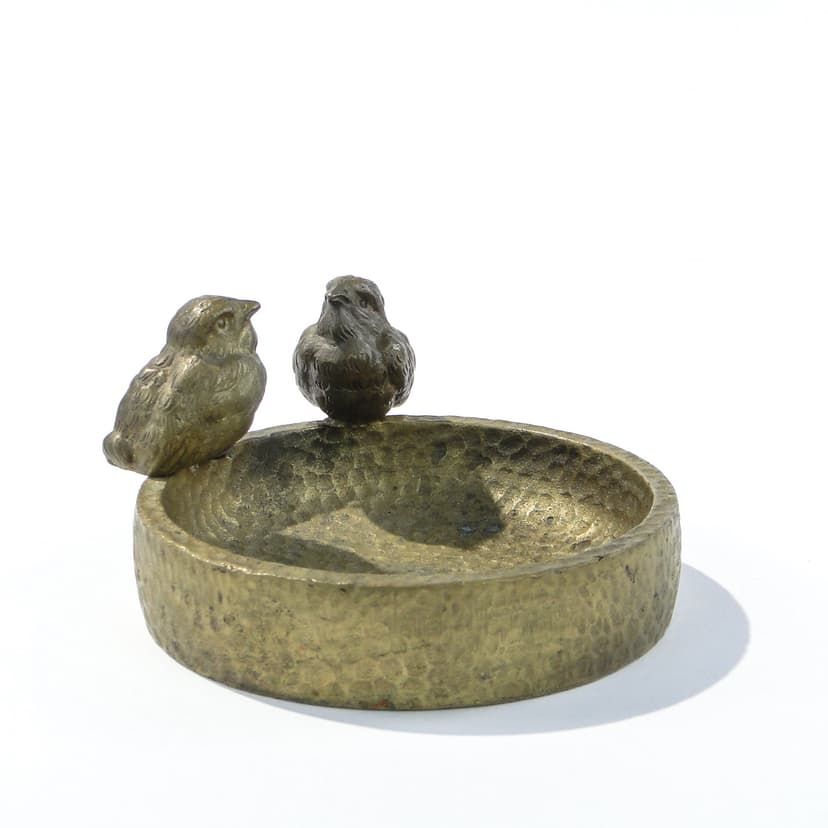 Wizytownik, secesja, metal złoty, Polska, lata 40.