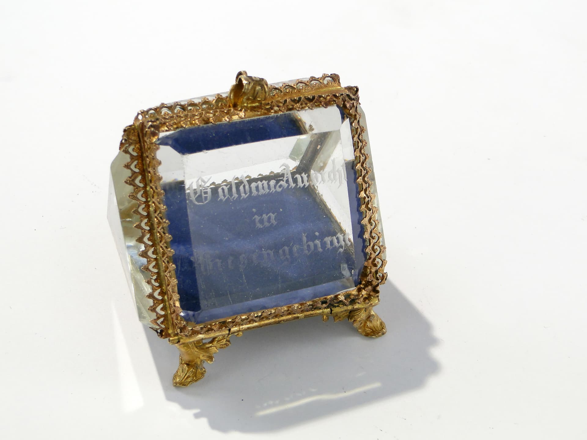 Kryształowe pudełko na biżuterię XIX w - 158854