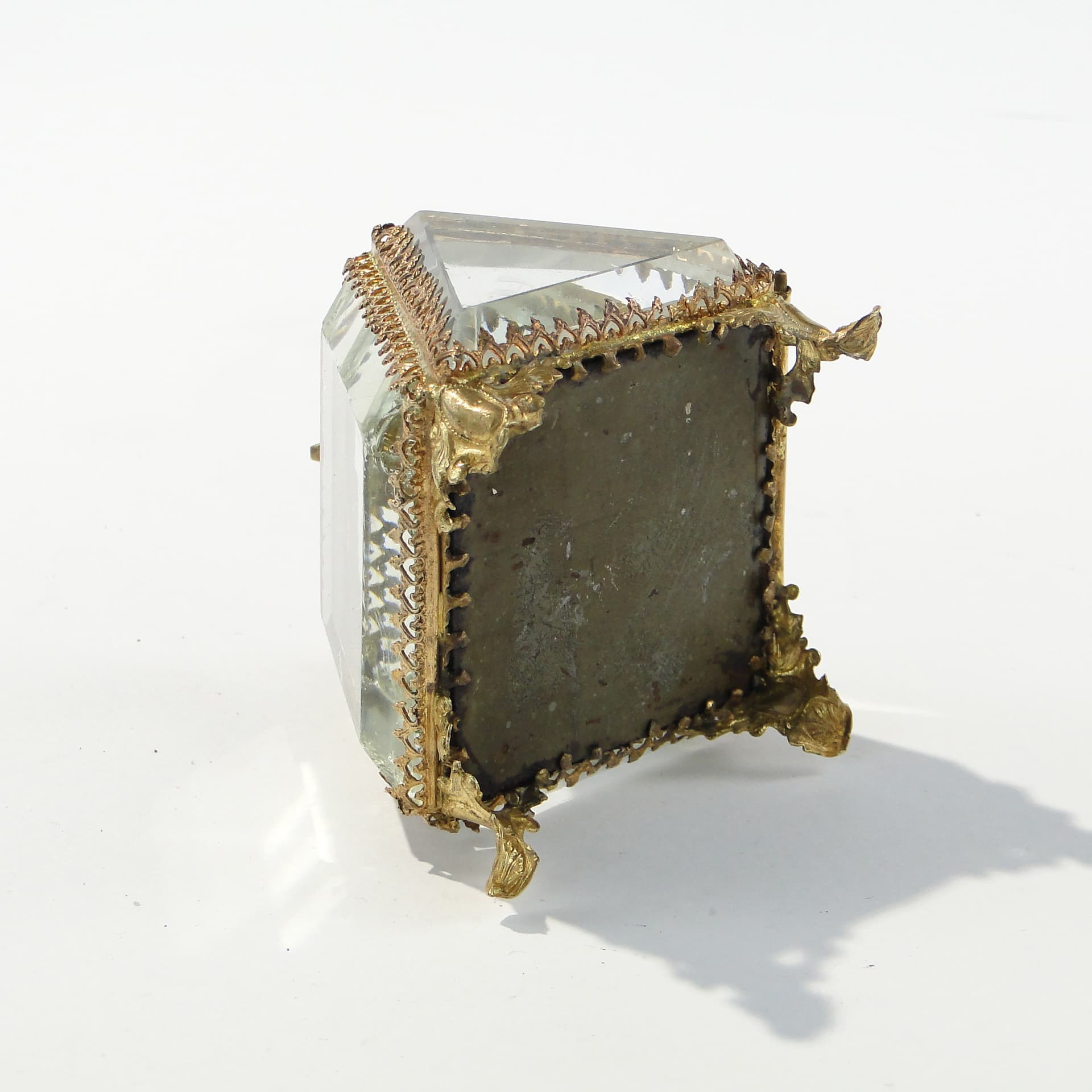 Kryształowe pudełko na biżuterię XIX w - 158851