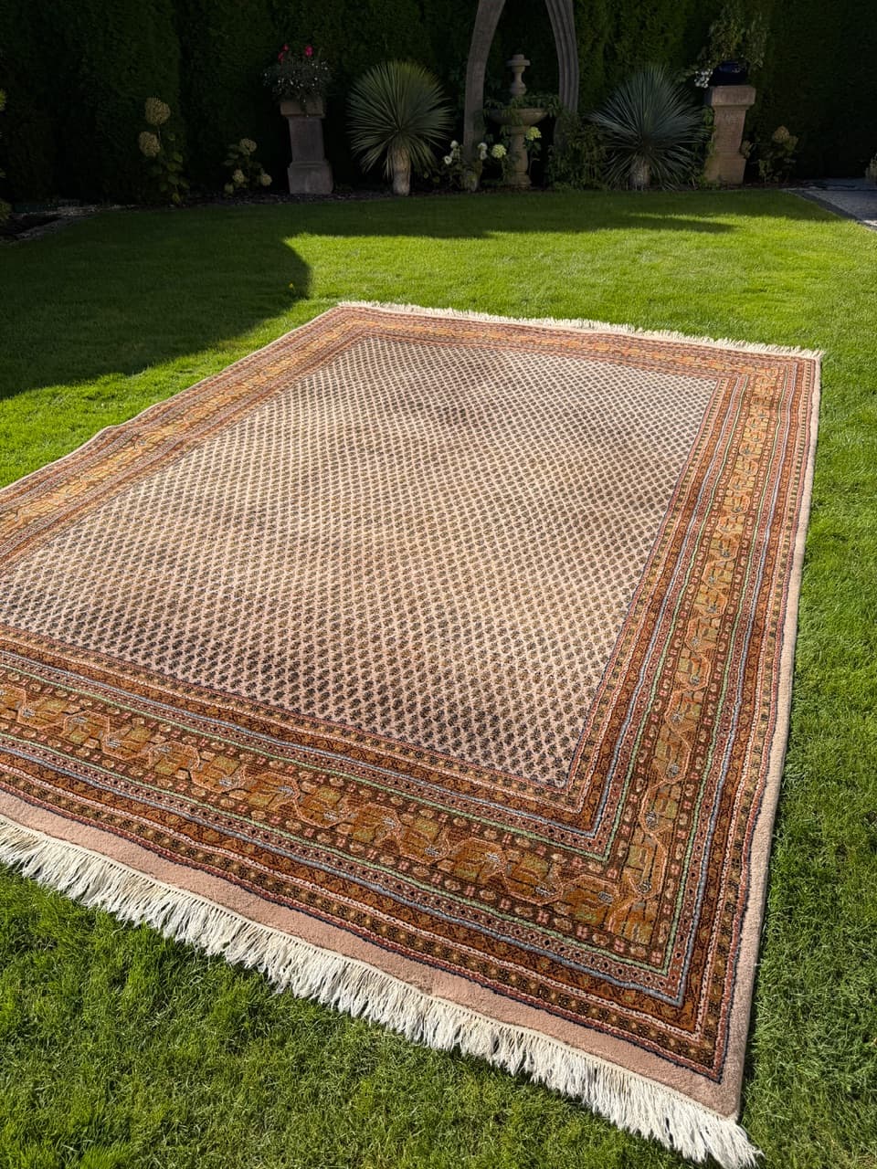 Dywan Indo Mir 365x255 cm, beżowy, wełna, Indie - 158862