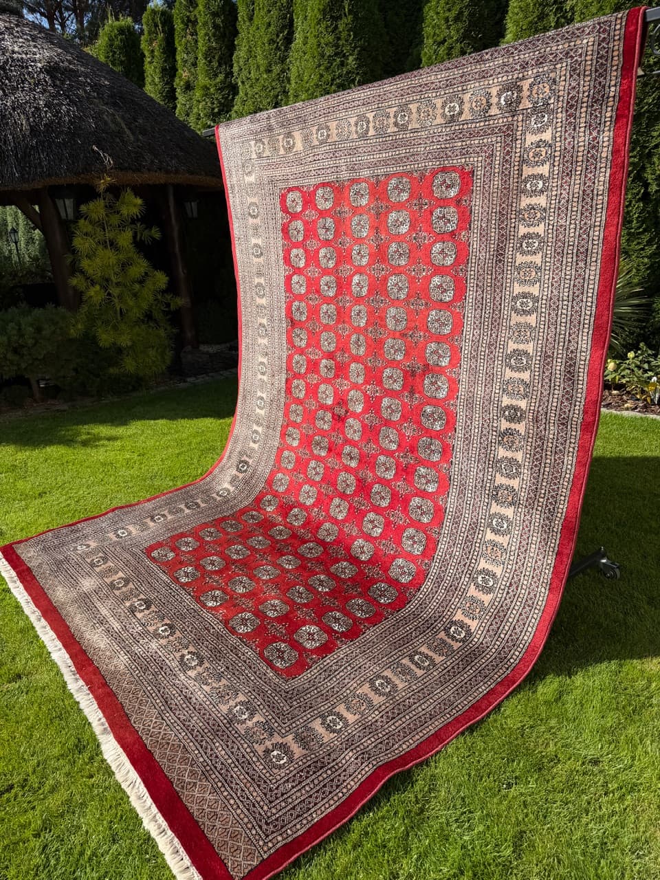 Rug Buchara, red, Kashmiri wool, Pakistan, 1990s. - 158877