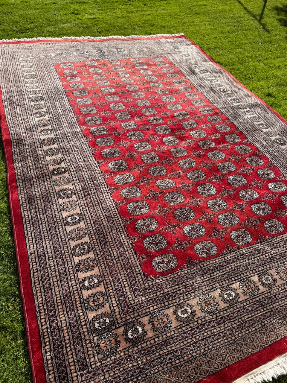 Rug Buchara, red, Kashmiri wool, Pakistan, 1990s. - 158881
