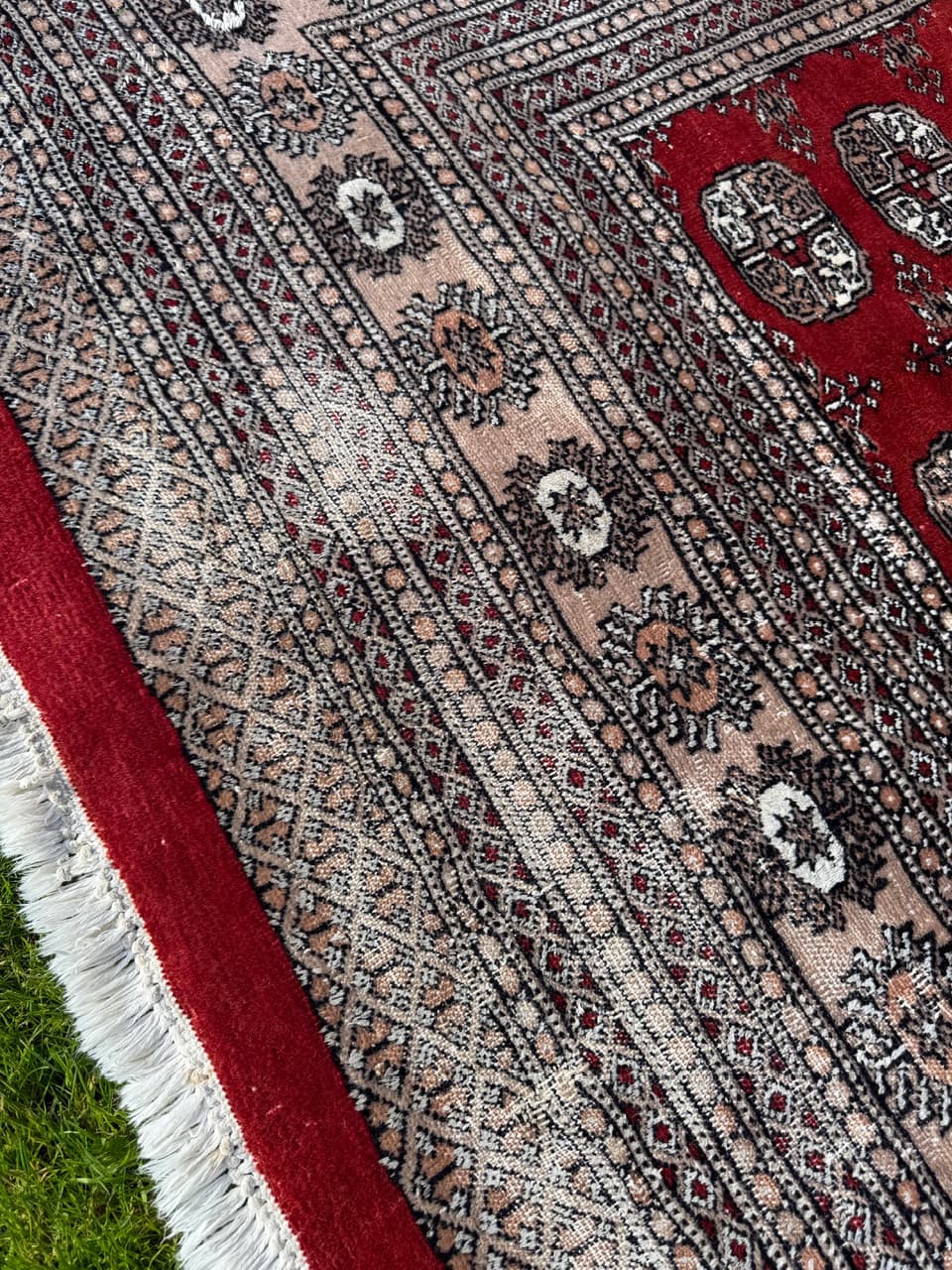 Rug Buchara, red, Kashmiri wool, Pakistan, 1990s. - 158875