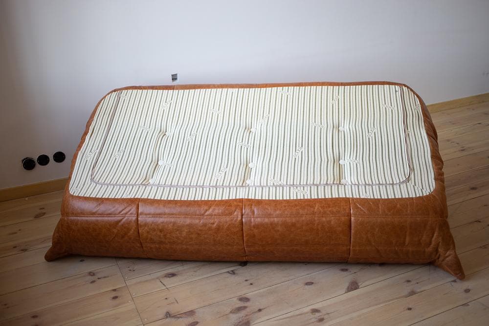 Sofa Togo trzyosobowa, skóra brązowa dubai pine - 158937