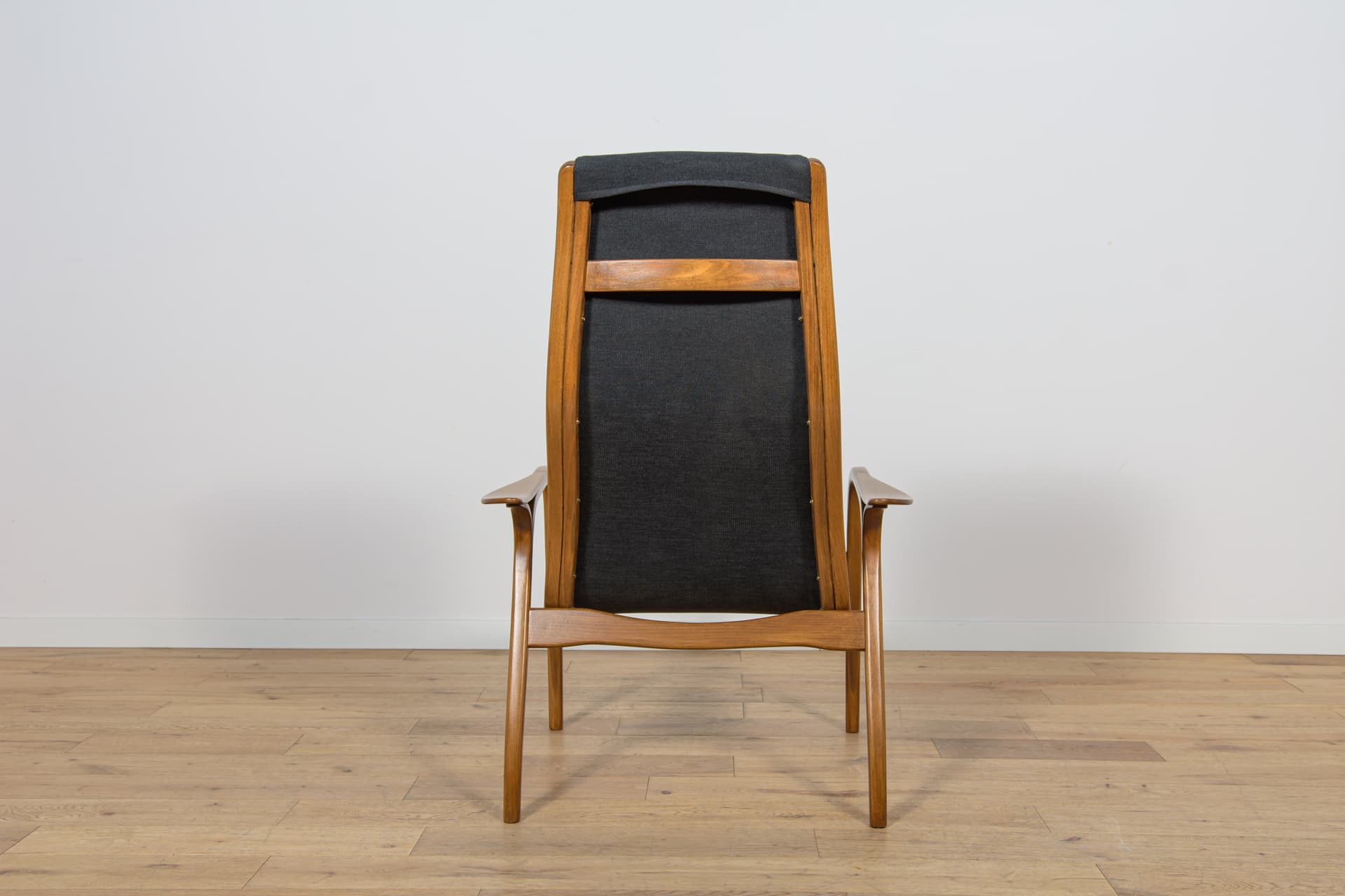 Fotel Lamino, czarny, buk, proj. Y. Ekström, Swedese, Szwecja, lata 60. - 158944