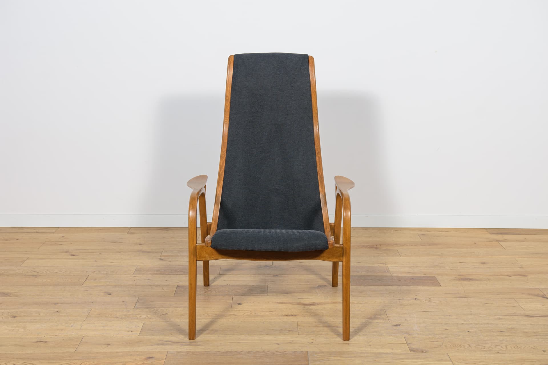 Fotel Lamino, czarny, buk, proj. Y. Ekström, Swedese, Szwecja, lata 60. - 158940