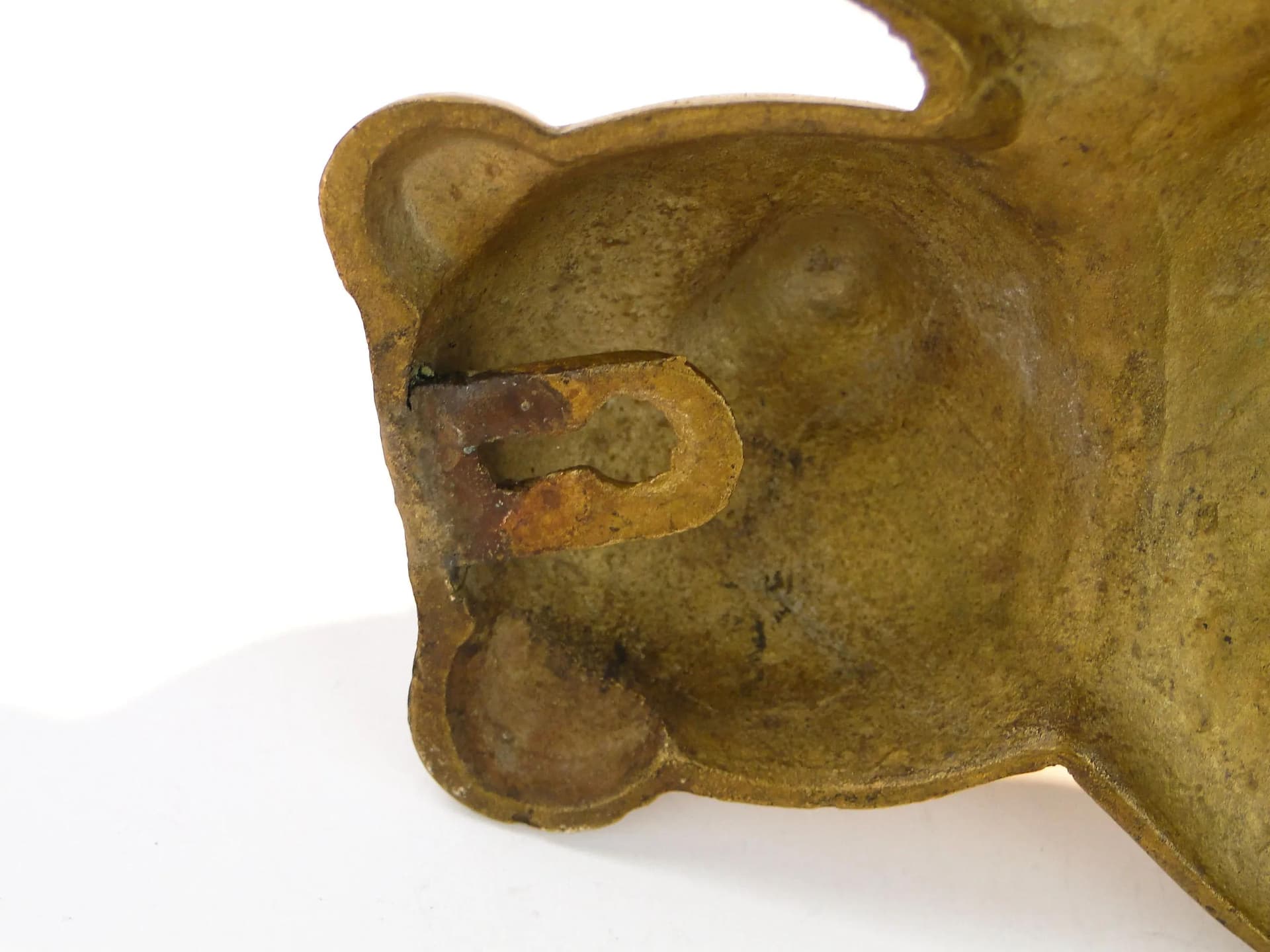 Wall hook Bear, golden brass, Germany, 1960s. - 10168