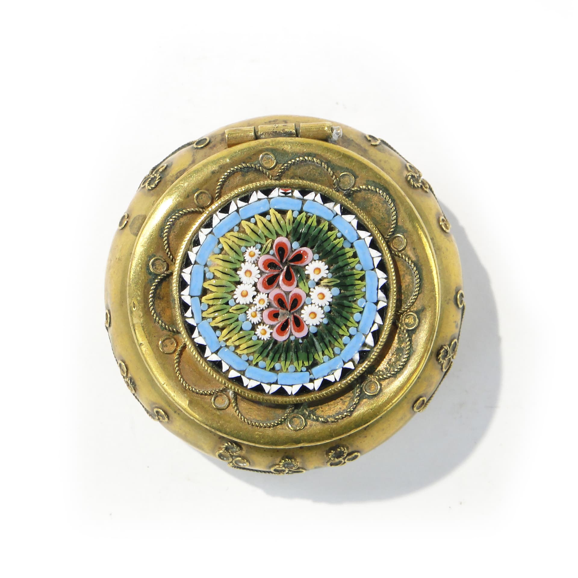 Pudełko z mikromozaiką, Millefiori, Włochy 1890