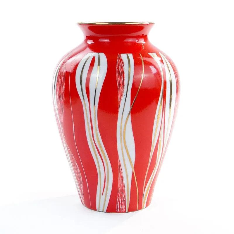 Vase, red porcelain, Ćmielów, Poland, 1960s - 10147