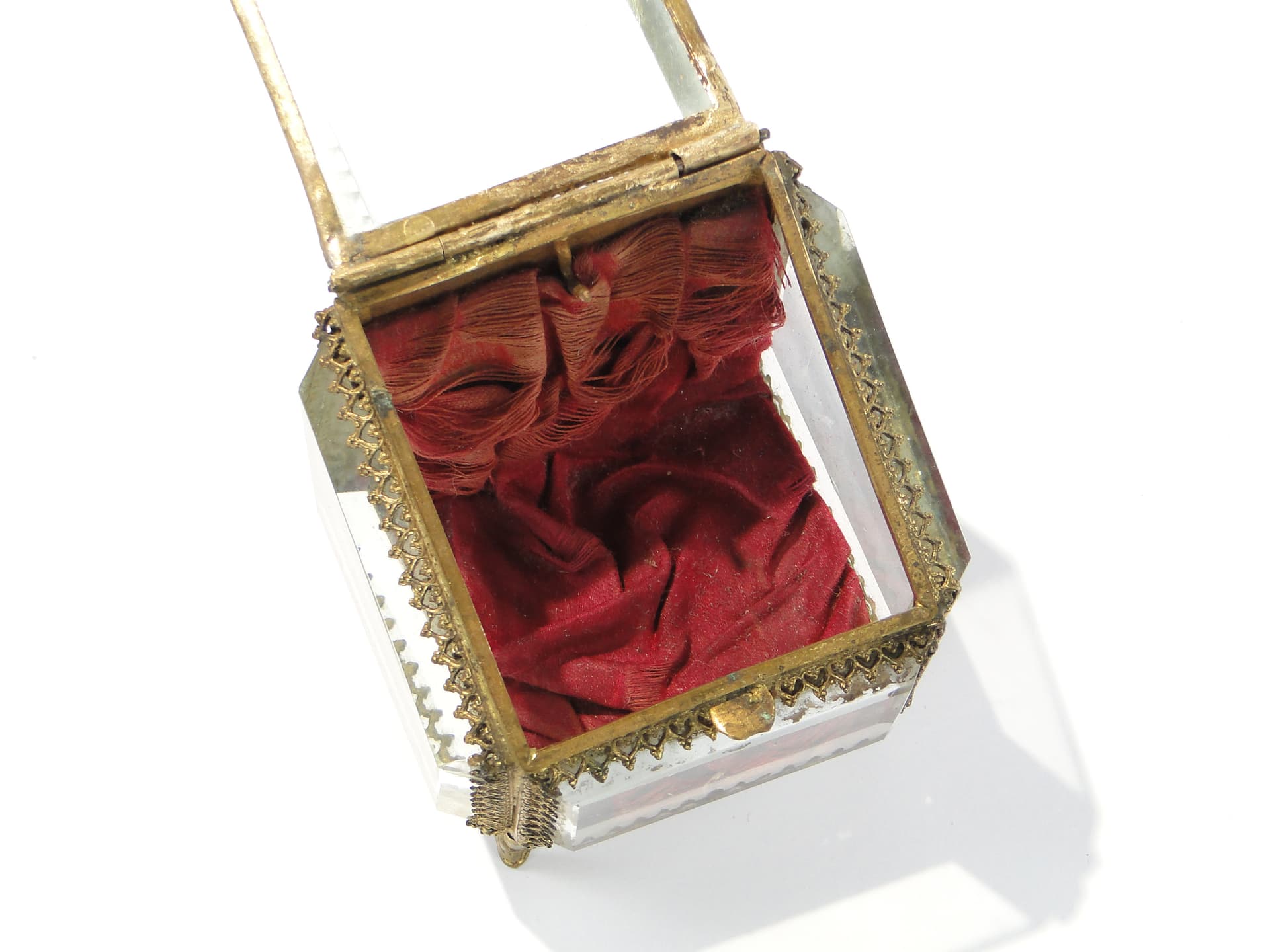 Kryształowe pudełko na biżuterię XIX w - 159309