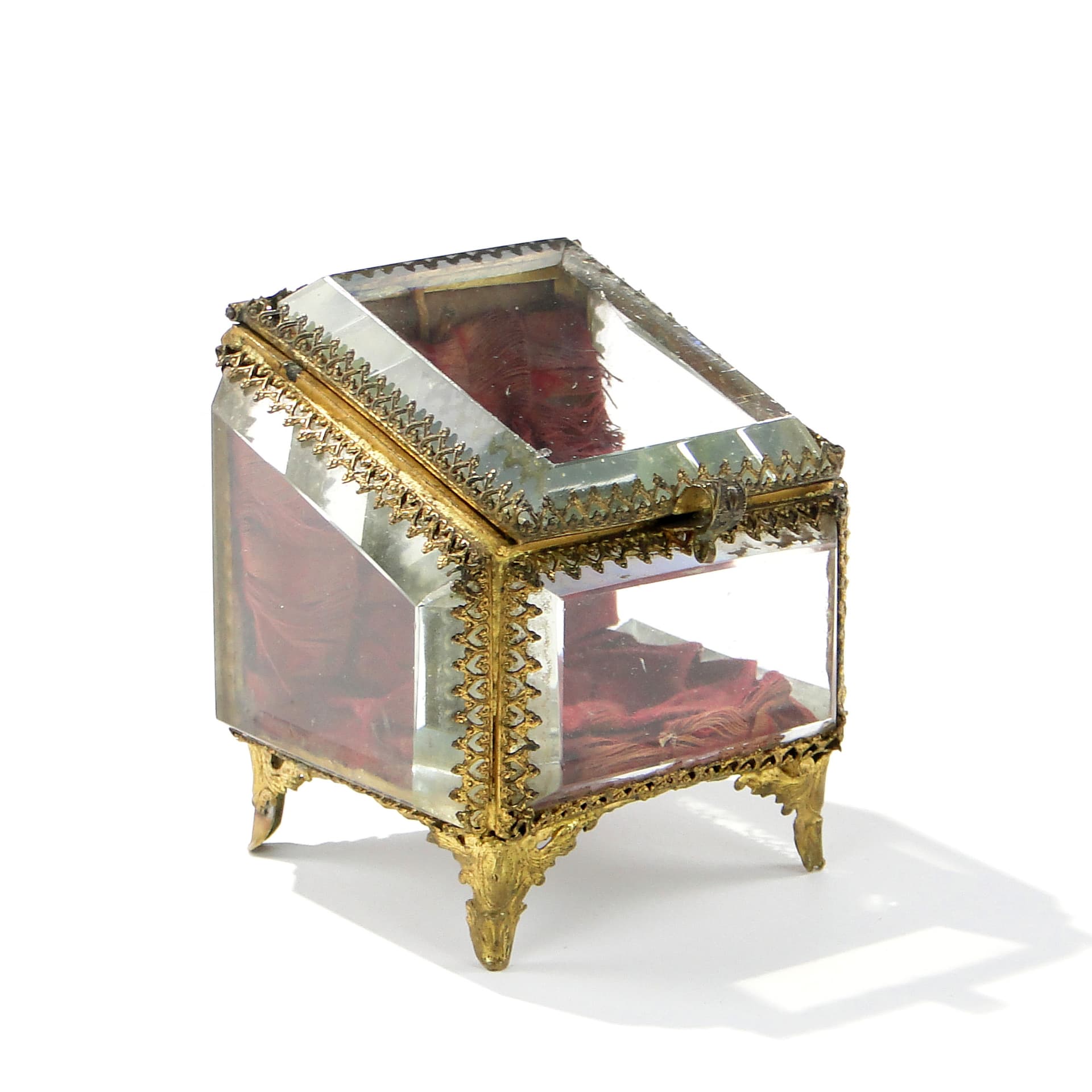 Kryształowe pudełko na biżuterię XIX w - 159313