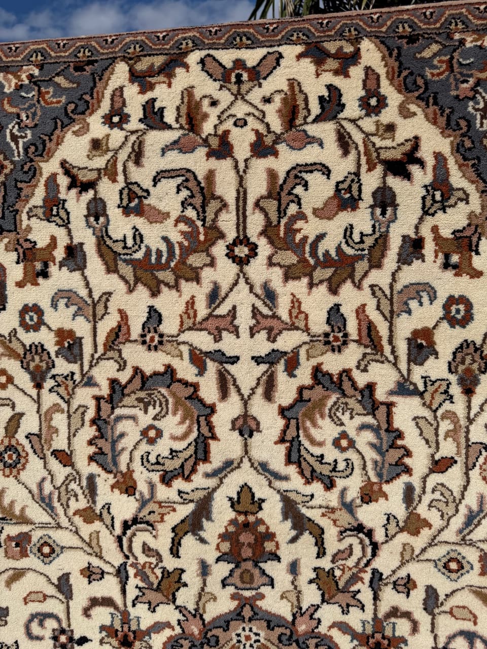 Dywan Indo Keshan, ivory white, wełna, Indie - 159327