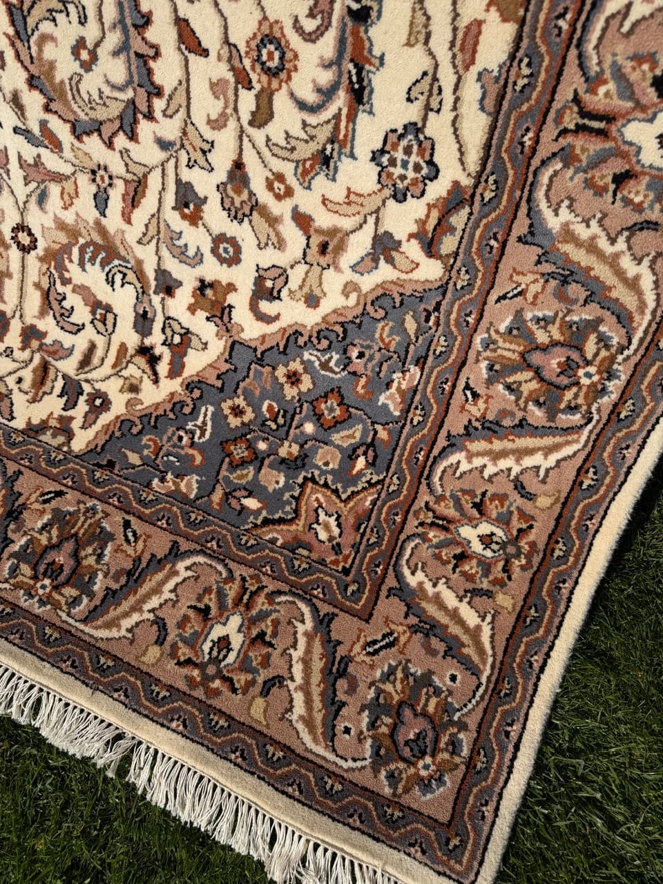 Dywan Indo Keshan, ivory white, wełna, Indie - 159330