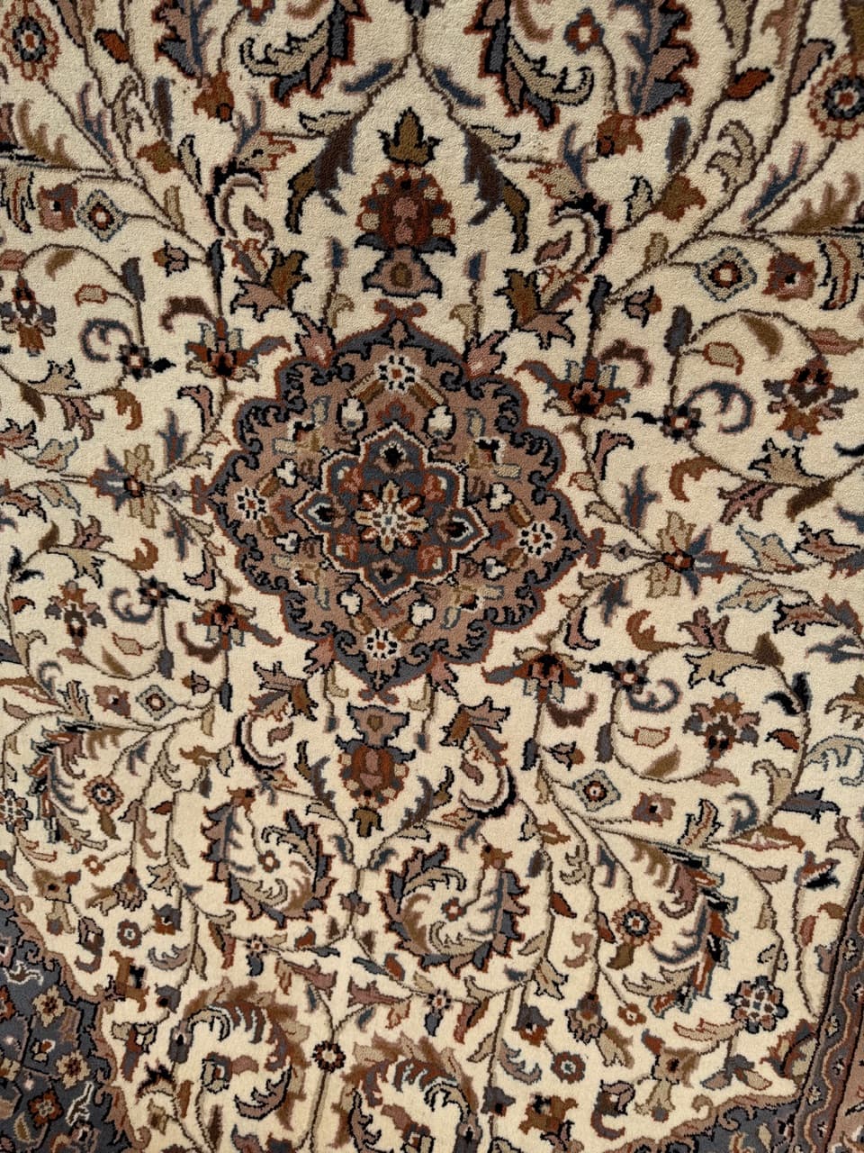 Dywan Indo Keshan, ivory white, wełna, Indie - 159328