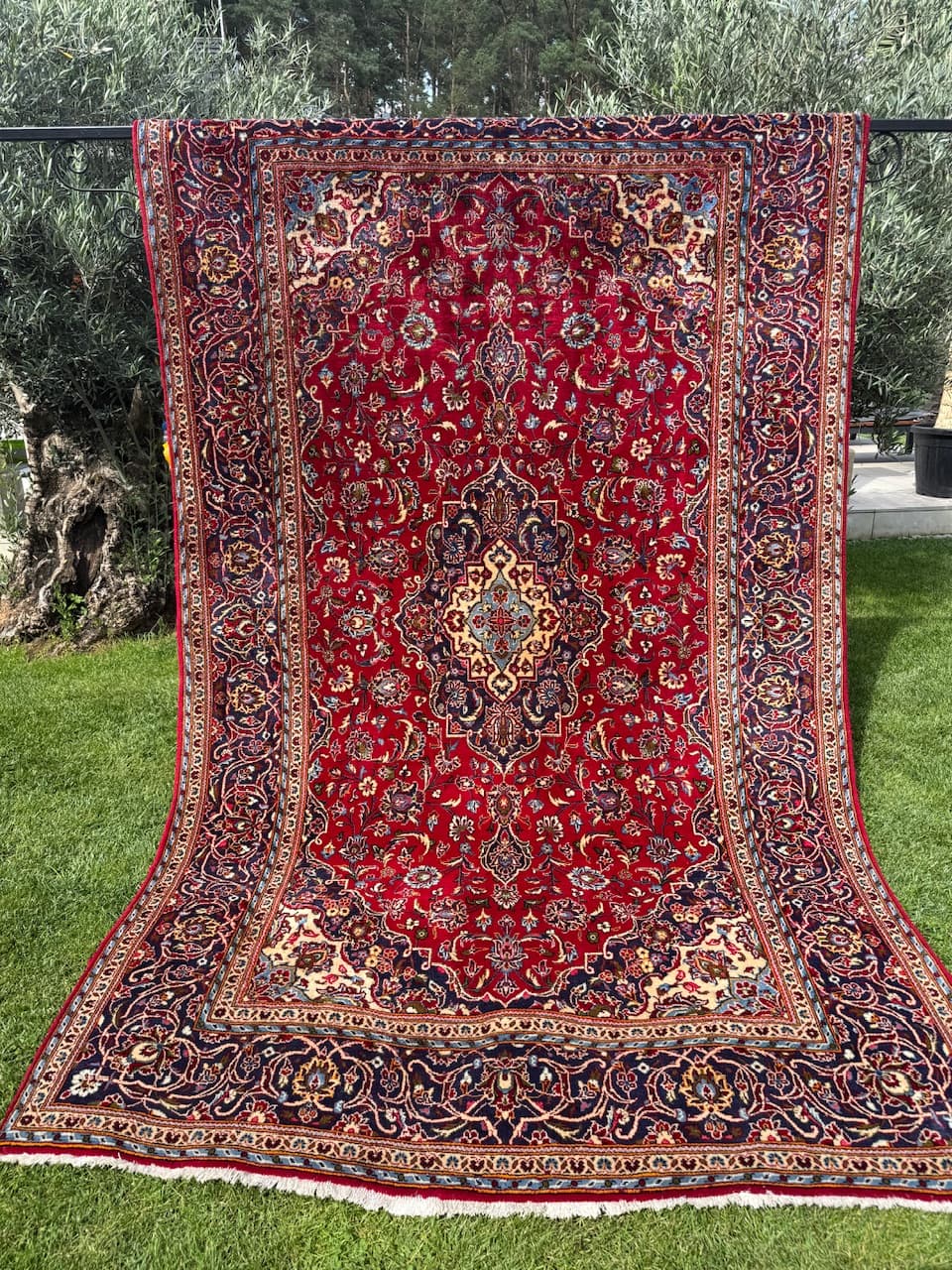 Dywan Keshan, czerwony, wełna, Iran, lata 90. - 159382