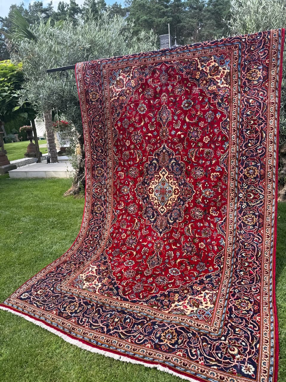 Dywan Keshan, czerwony, wełna, Iran, lata 90. - 159369