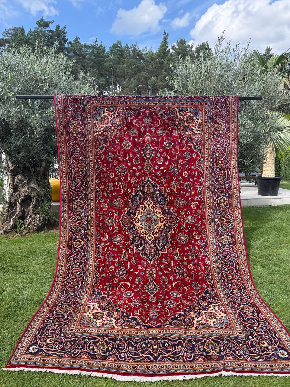 Dywan Keshan, czerwony, wełna, Iran, lata 90. - 159368