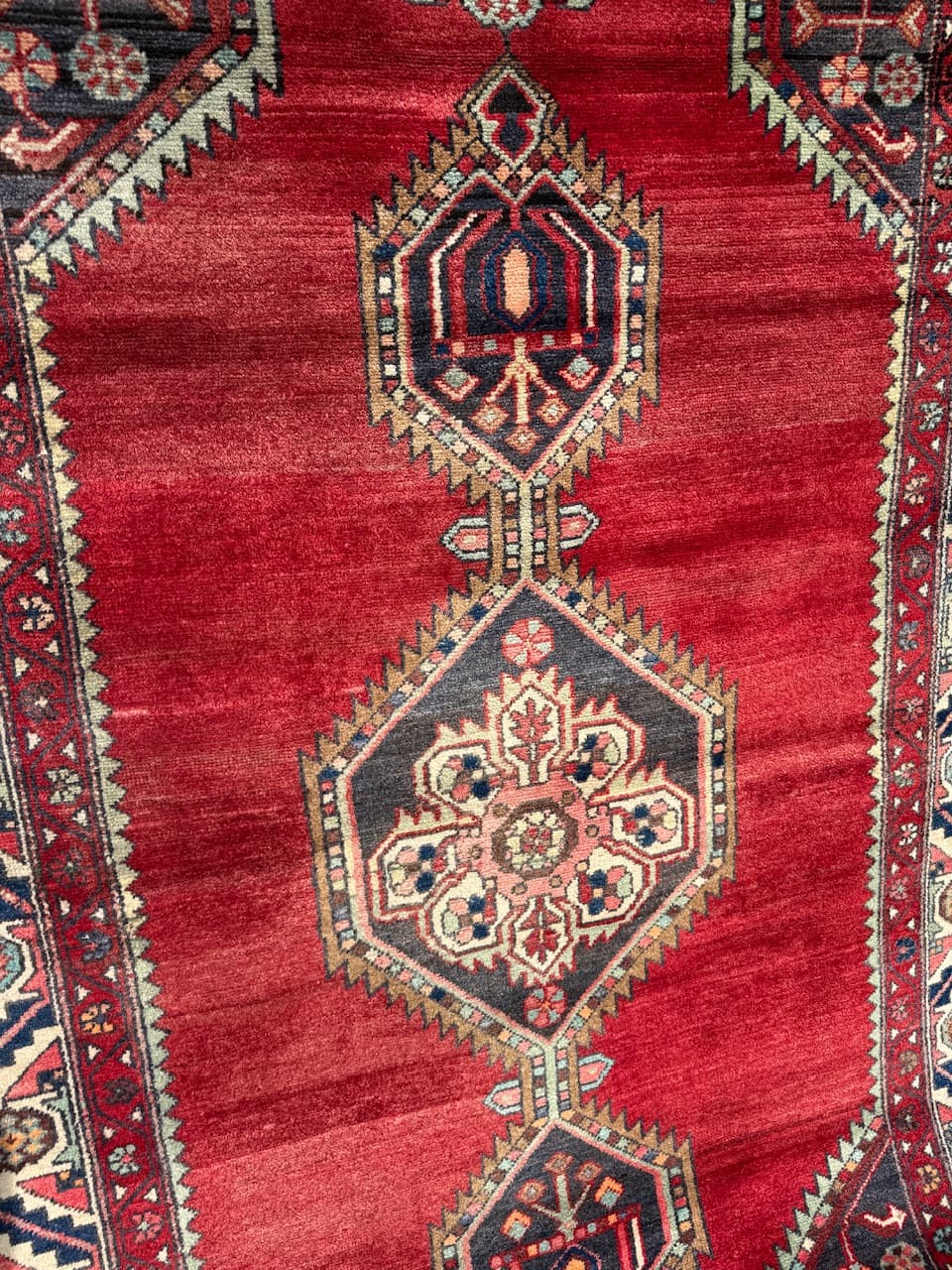 Dywan Afshar Hamadan, czerwony, wełna, Iran, lata 60. - 159386