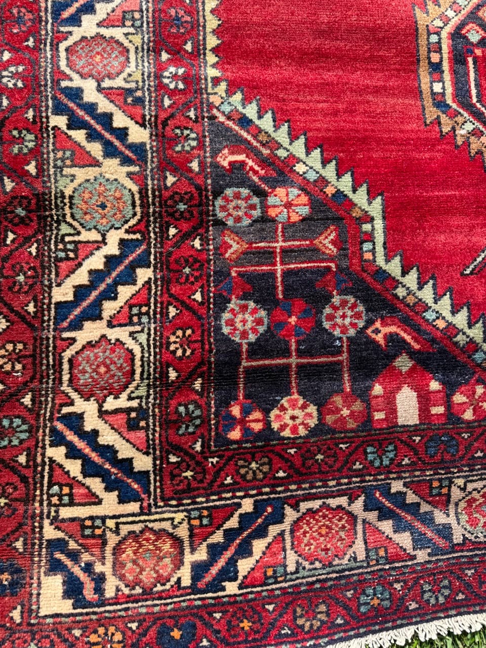 Dywan Afshar Hamadan, czerwony, wełna, Iran, lata 60. - 159396