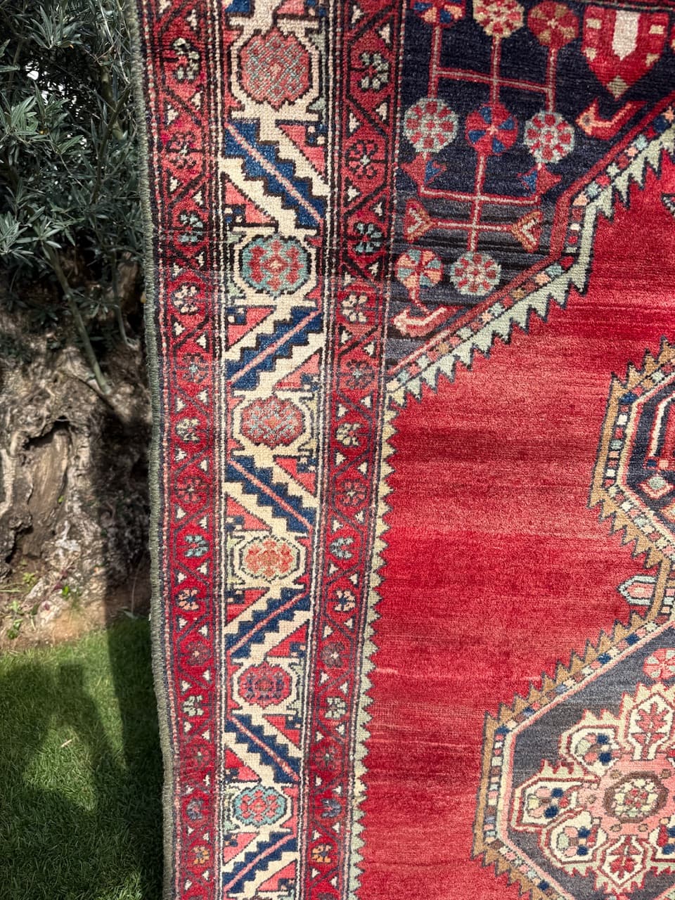 Dywan Afshar Hamadan, czerwony, wełna, Iran, lata 60. - 159387