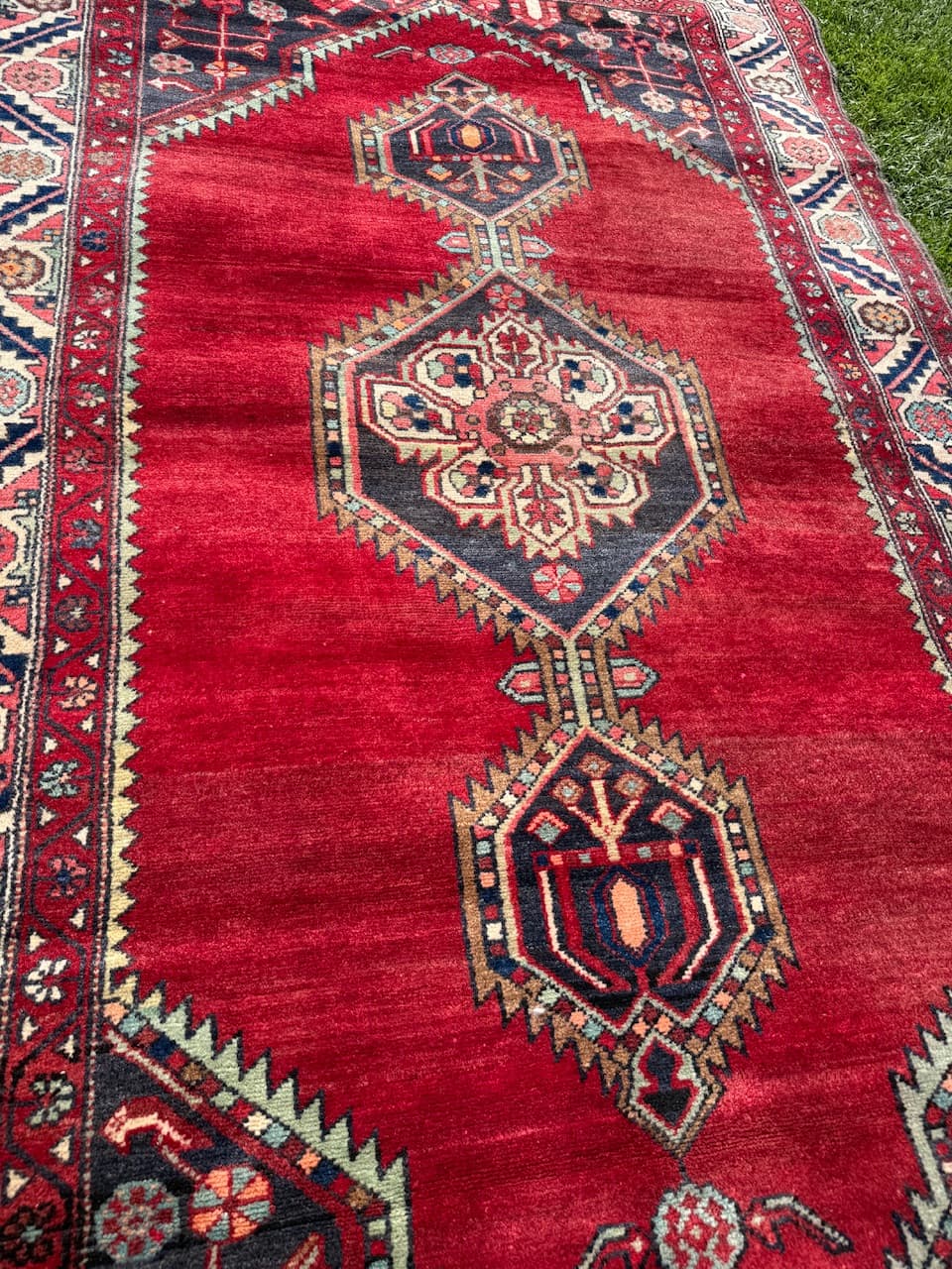 Dywan Afshar Hamadan, czerwony, wełna, Iran, lata 60. - 159397