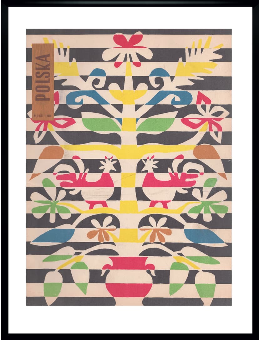 Magazine cover POLSKA, multicolor, by L. Zahorski, Poland, 1950s.