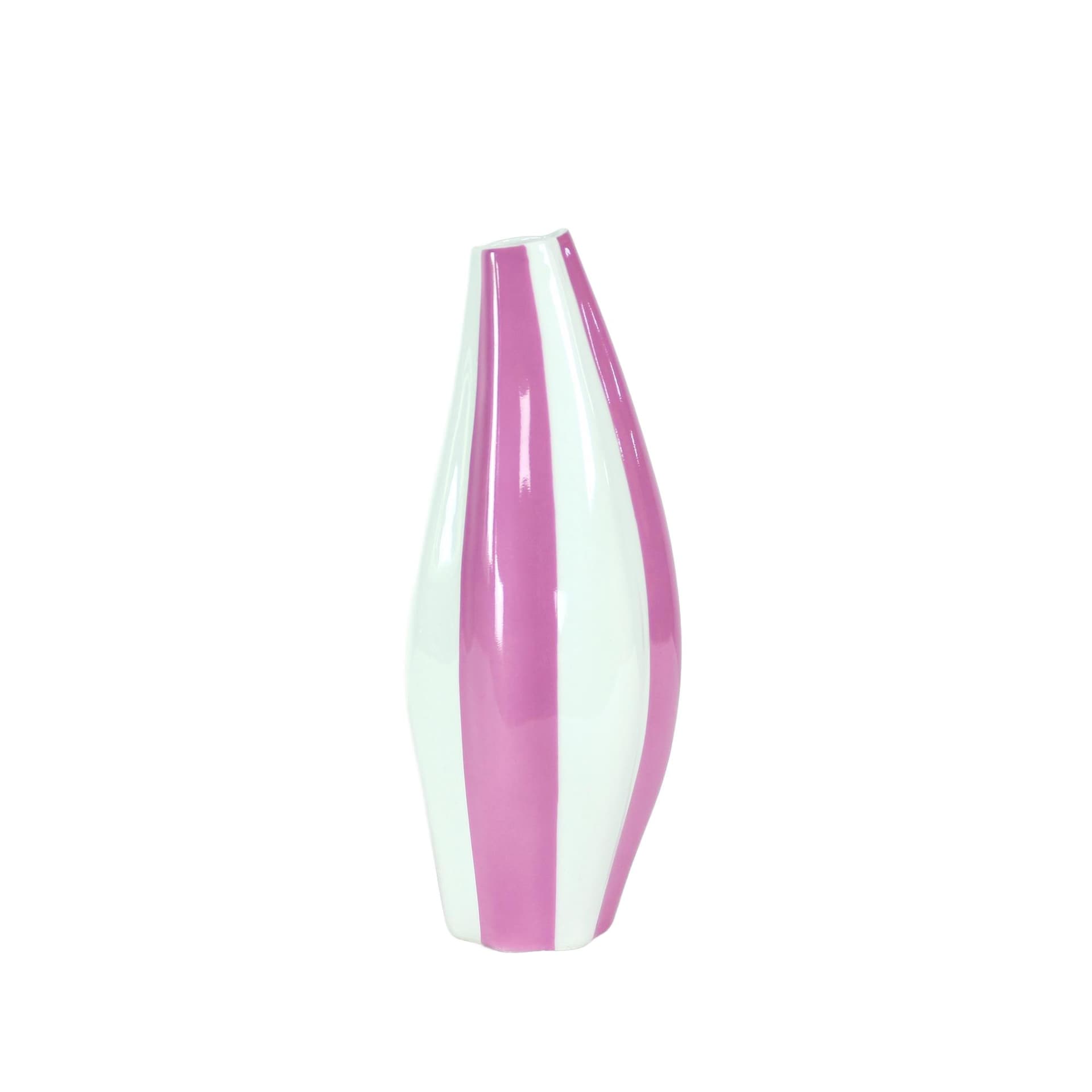 Vase, pink white, porcelain, Royal Dux Bohemia, Czech Republic, 1960s.