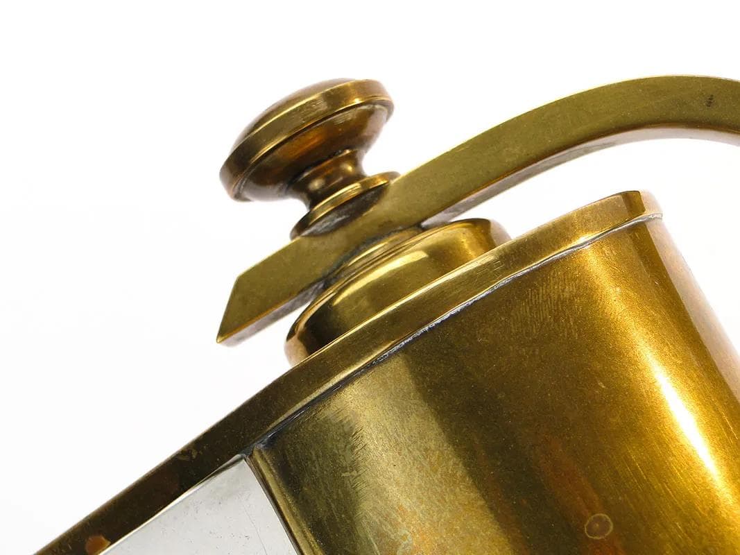 Lampa gabinetowa secesyjna, złoty, mosiądz, Polska, początek XX wieku - 10133