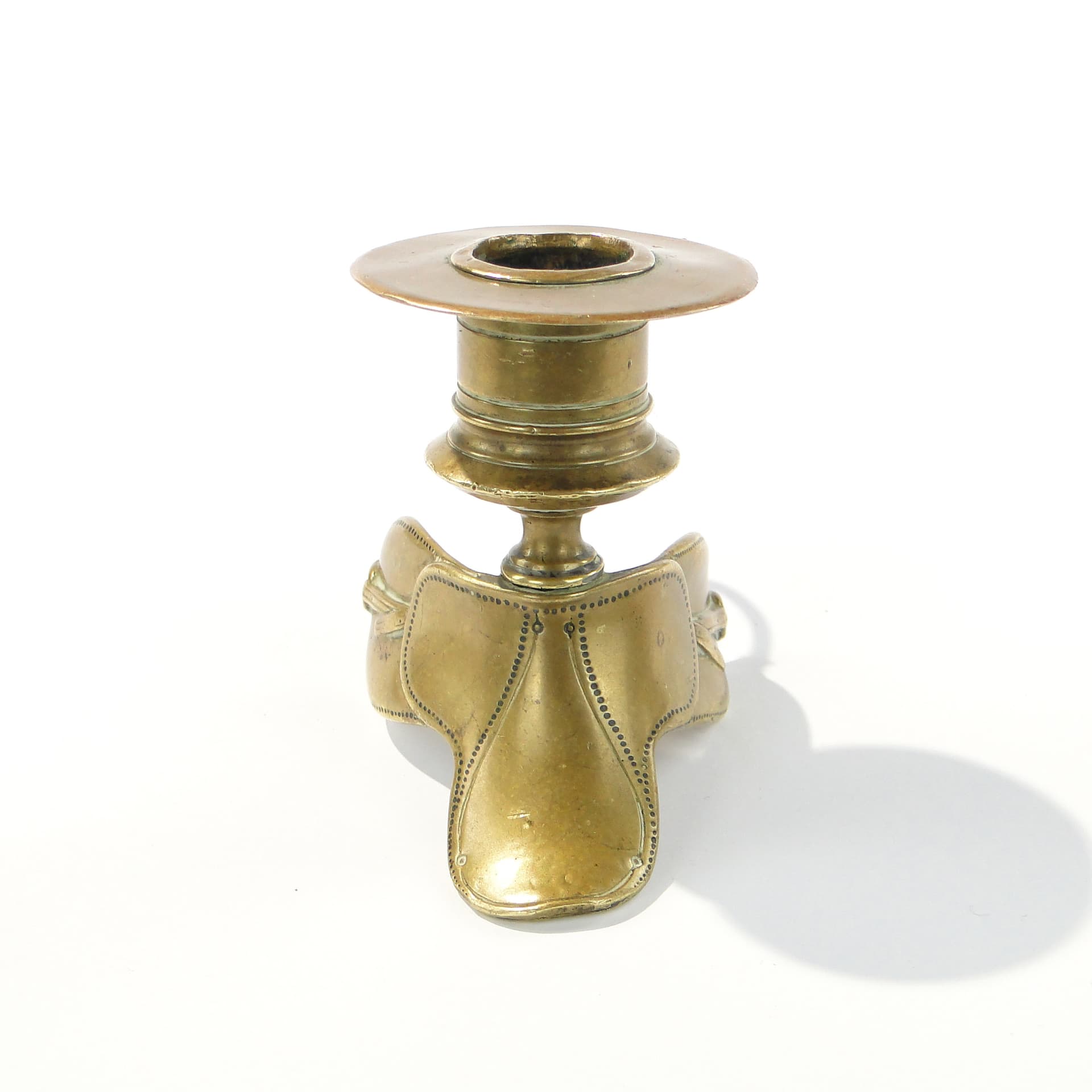 Secesyjny kaganek z brązu z motywem jeździeckim 1910 - 159521