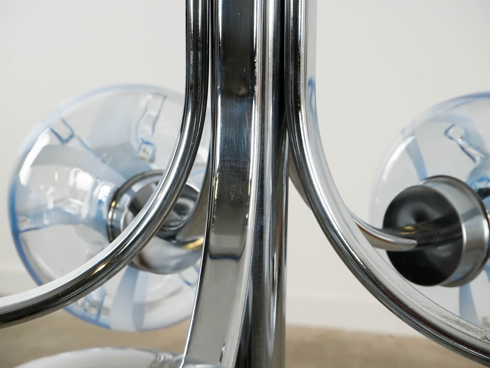 Żyrandol, Murano, turkusowy, szkło, Włochy, lata 70. - 159543