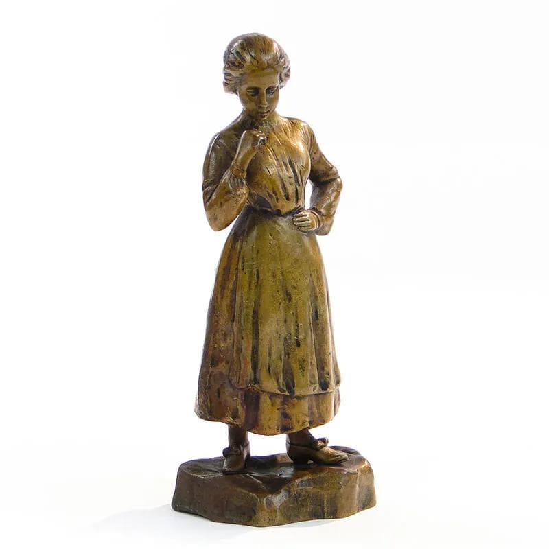 Figura kobiety, brąz ciemny, art. K. Loder, Szwajcaria, początek XX w. - 10102