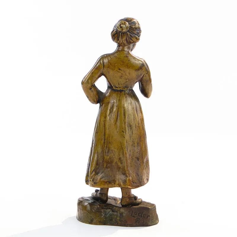 Figura kobiety, brąz ciemny, art. K. Loder, Szwajcaria, początek XX w. - 10104