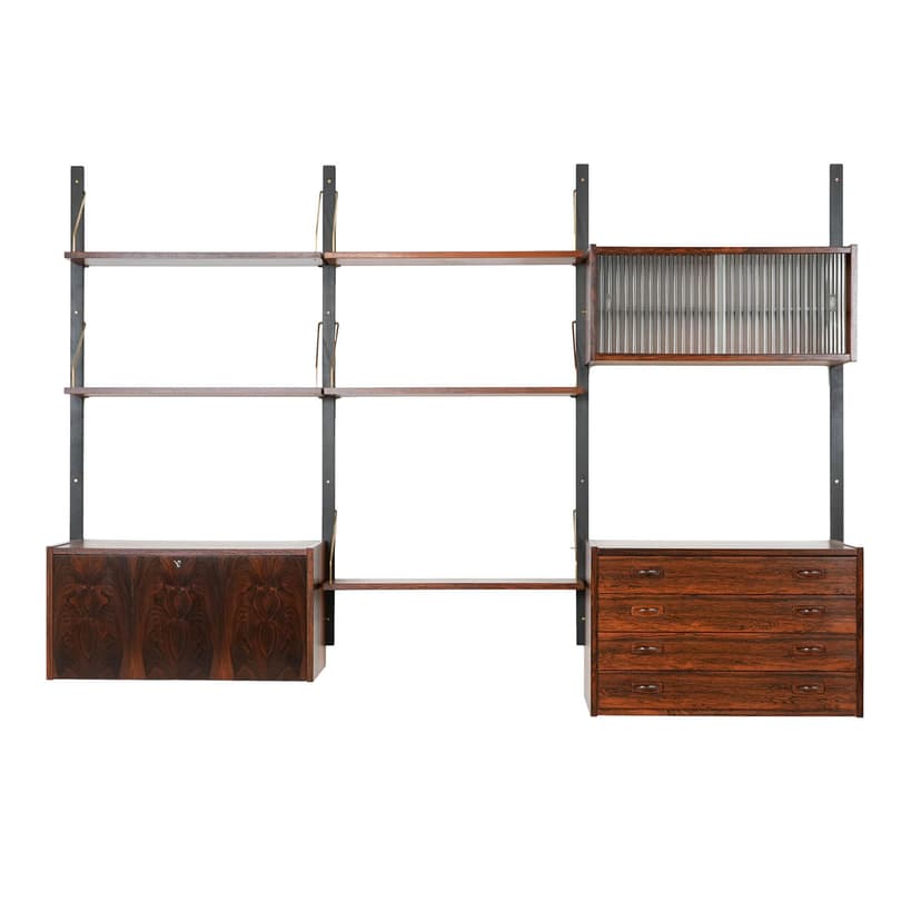 Regał PS System, palisander brązowy, Randers Møbelfabrik, Dania, lata 60.