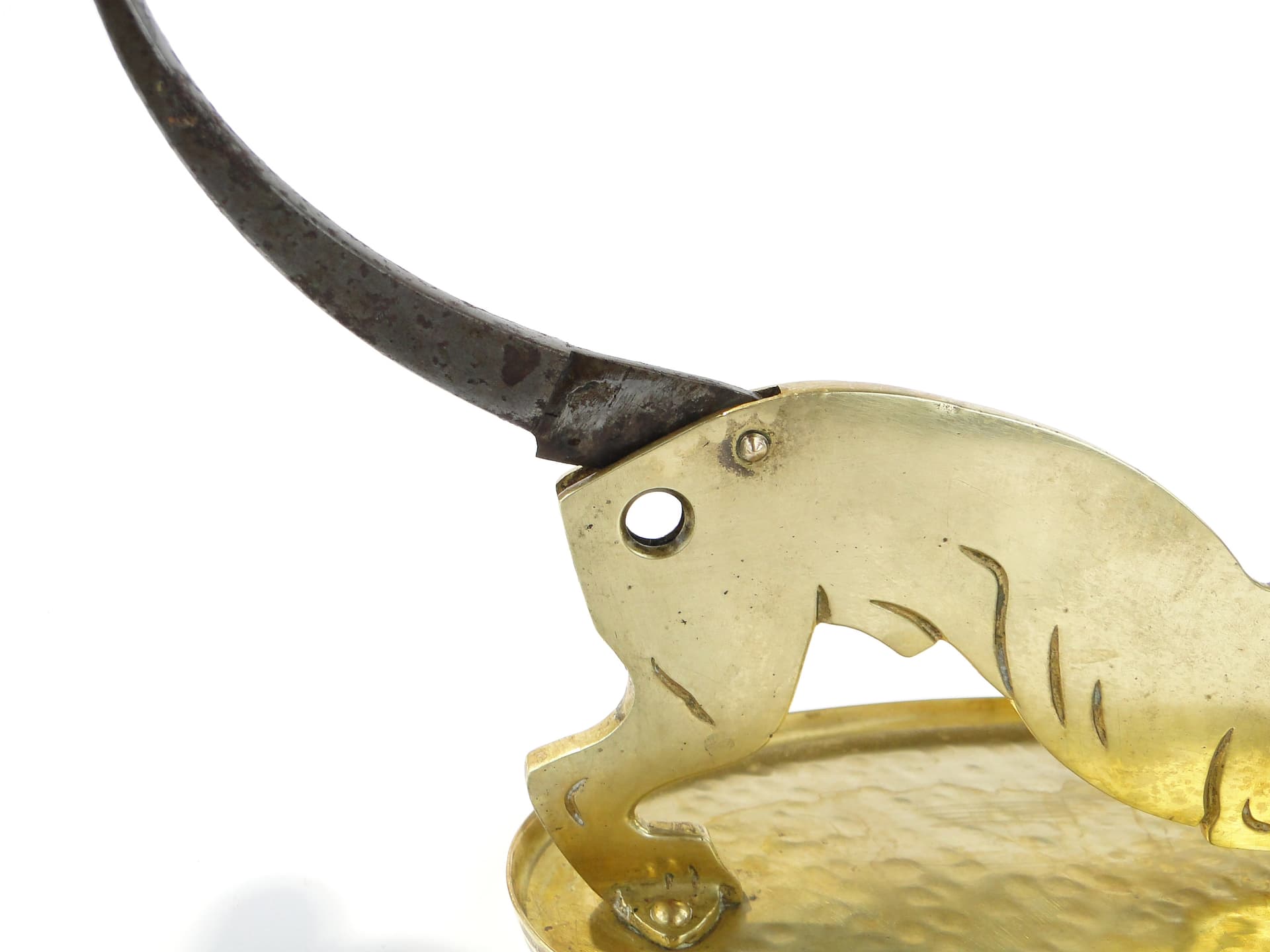 Secesyjna gilotynka do cygar z jamnikiem Kayser Niemcy ok. 1900 - 159868