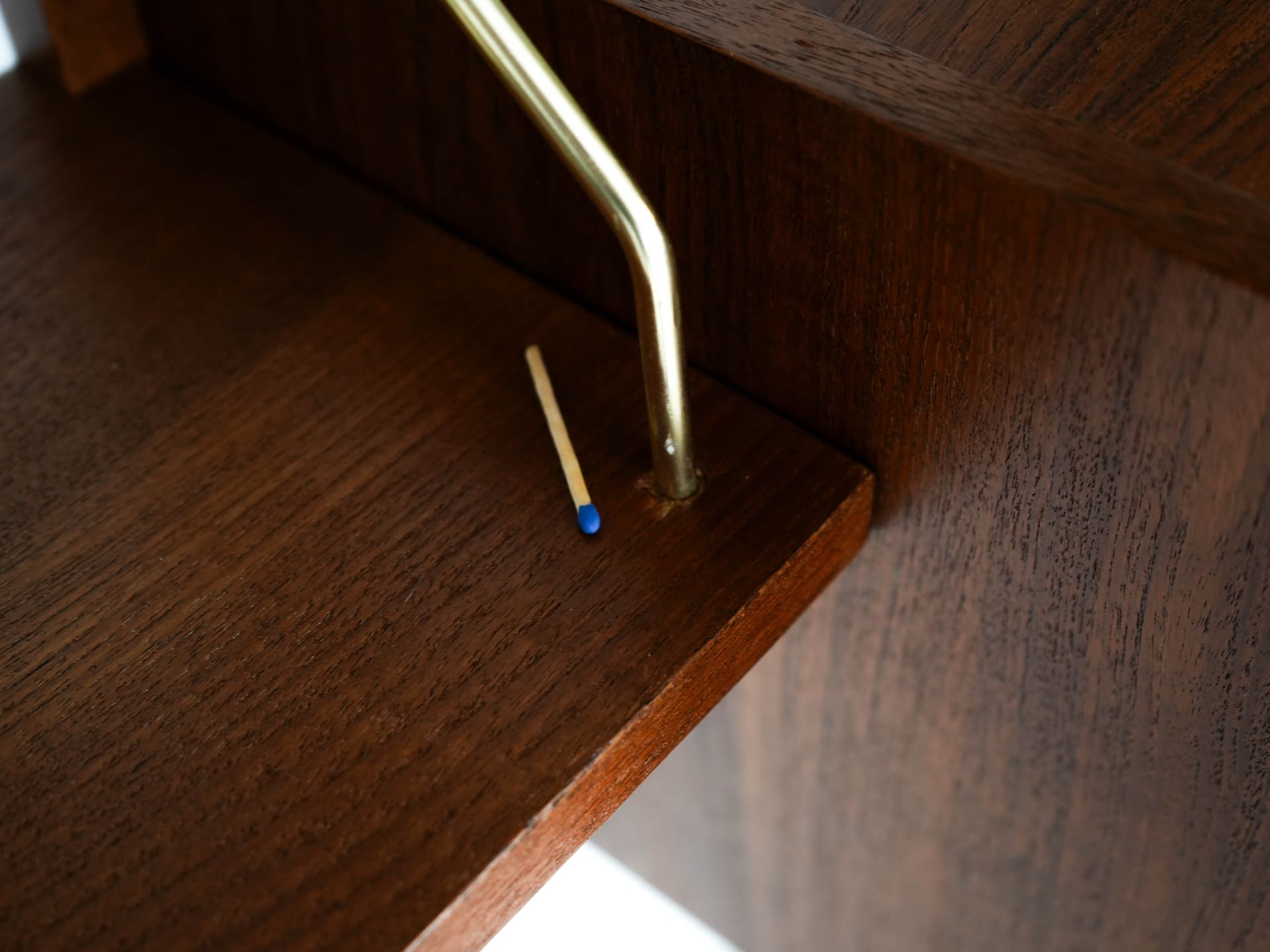 Wall unit, brown teak, Denmark, 1960s. - 159921