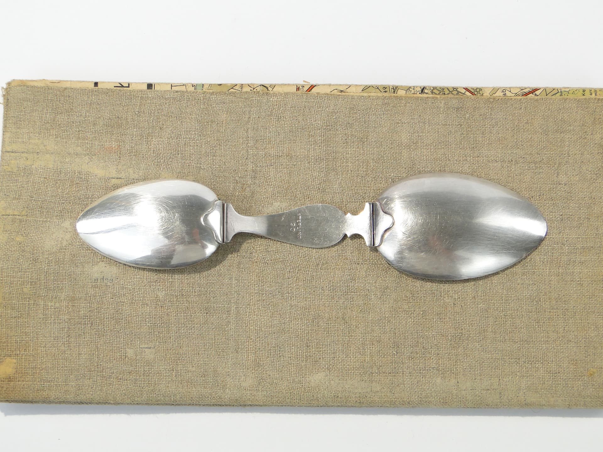 Srebrna łyżka podróżna, składana - 159957