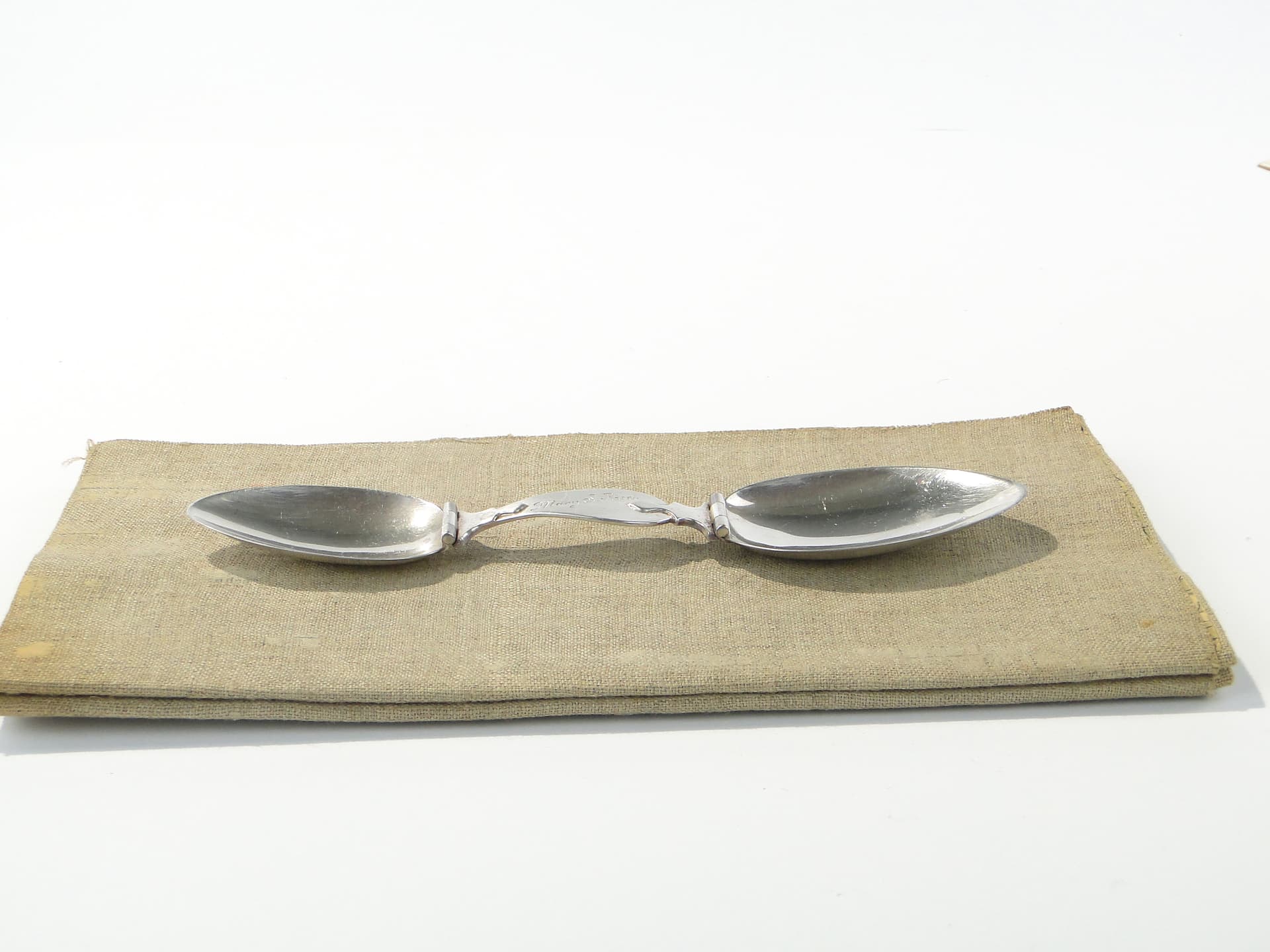 Srebrna łyżka podróżna, składana