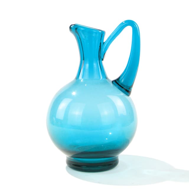 Turkusowa karafka, proj. Z. Horbowy, Huta Sudety, Polska, 1971 - WYMIARY