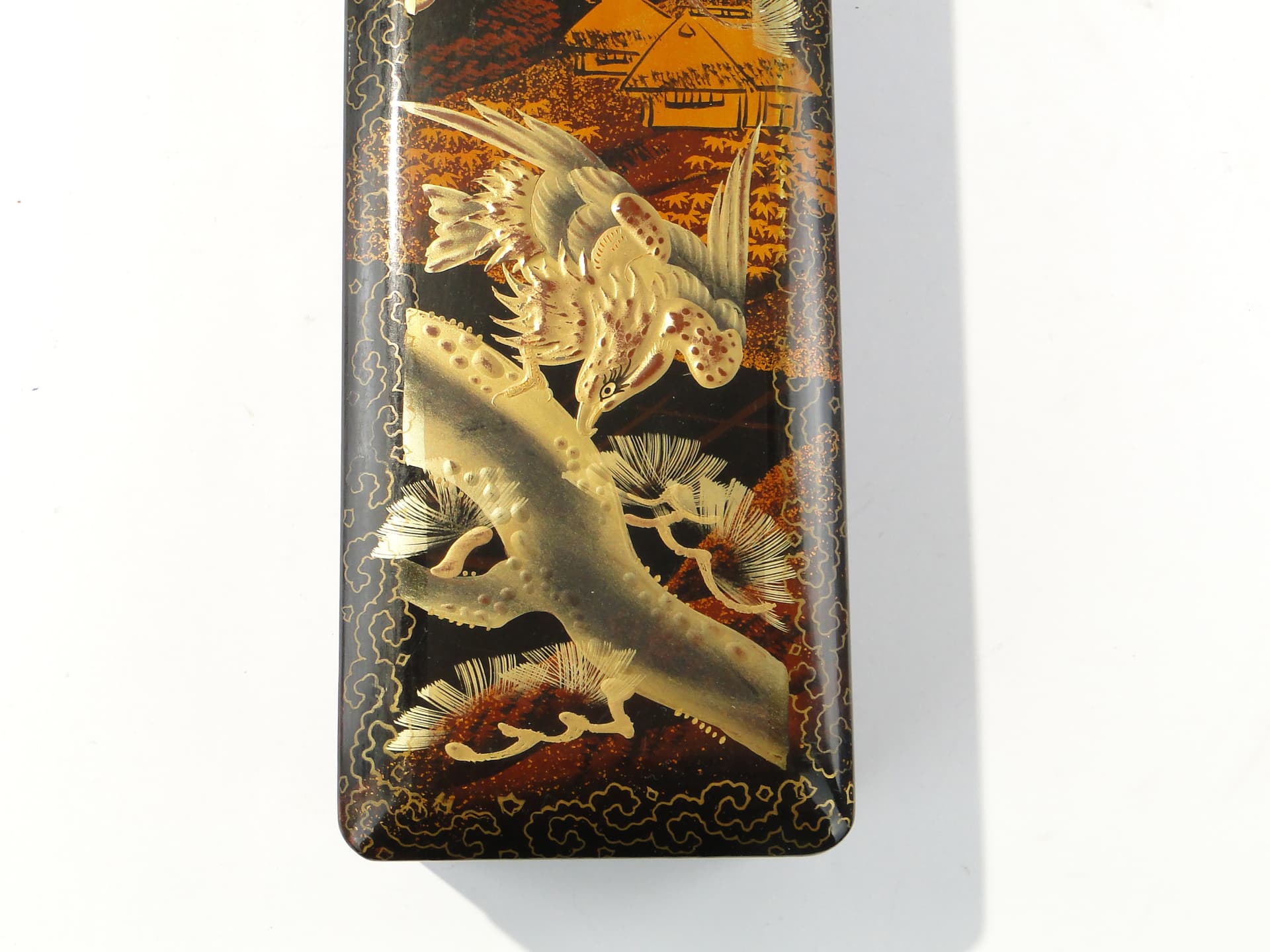 Orientalne pudełko z laki, epoka Meji, Japonia. - 160062