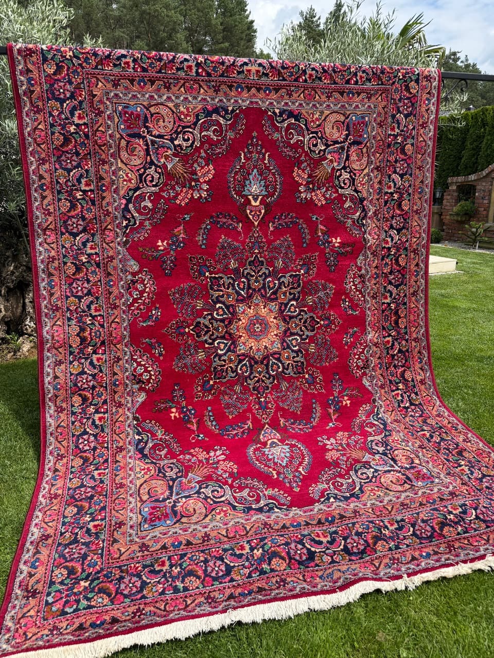 Dywan Meshed, czerwony, wełna, Iran, lata 80. - 160118