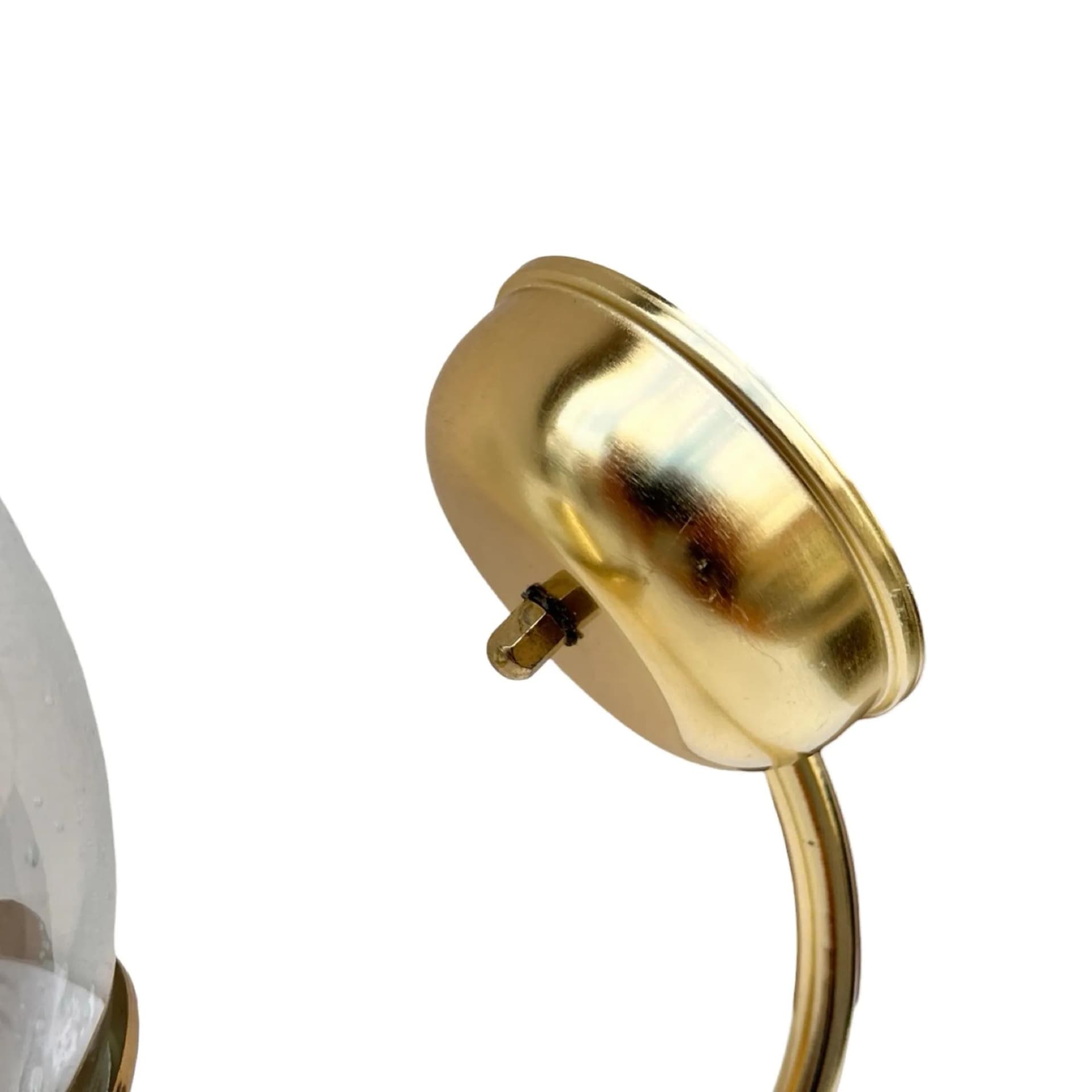 Wall sconce Hollywood Regency, transparent glass, golden brass, Kamenický Šenov, Czechoslovakia, 1970s. - 160173