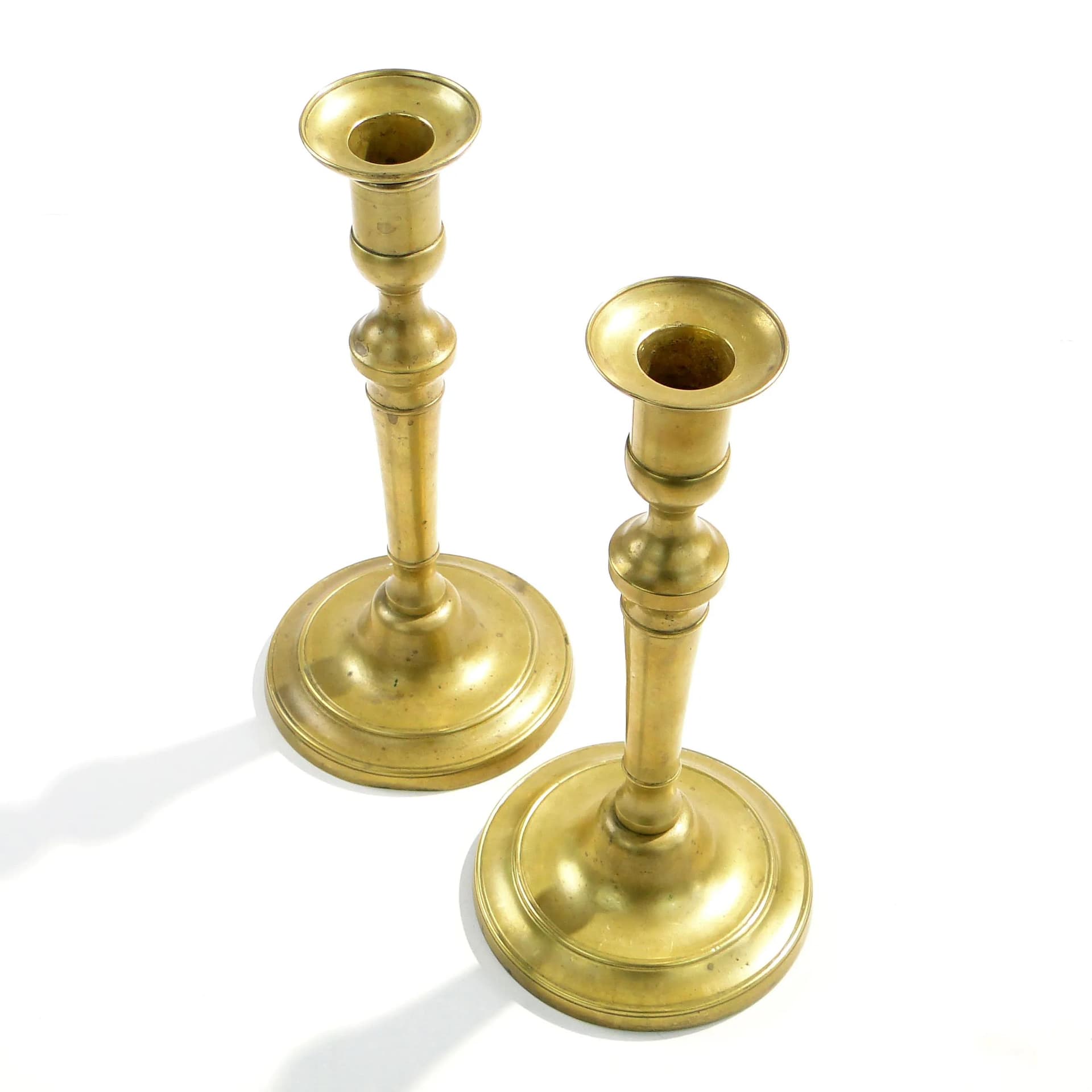 Pair of candlesticks, Neoclassicism, golden bronze, France, 19th c. - 160239