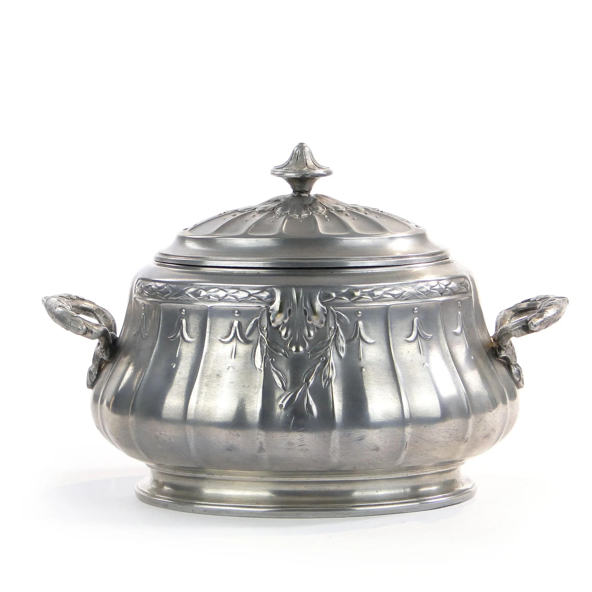 Neoclassical Sugar Bowl, silver, silver-plated brass, Bracia Buch, Poland, 19th c. - 10222