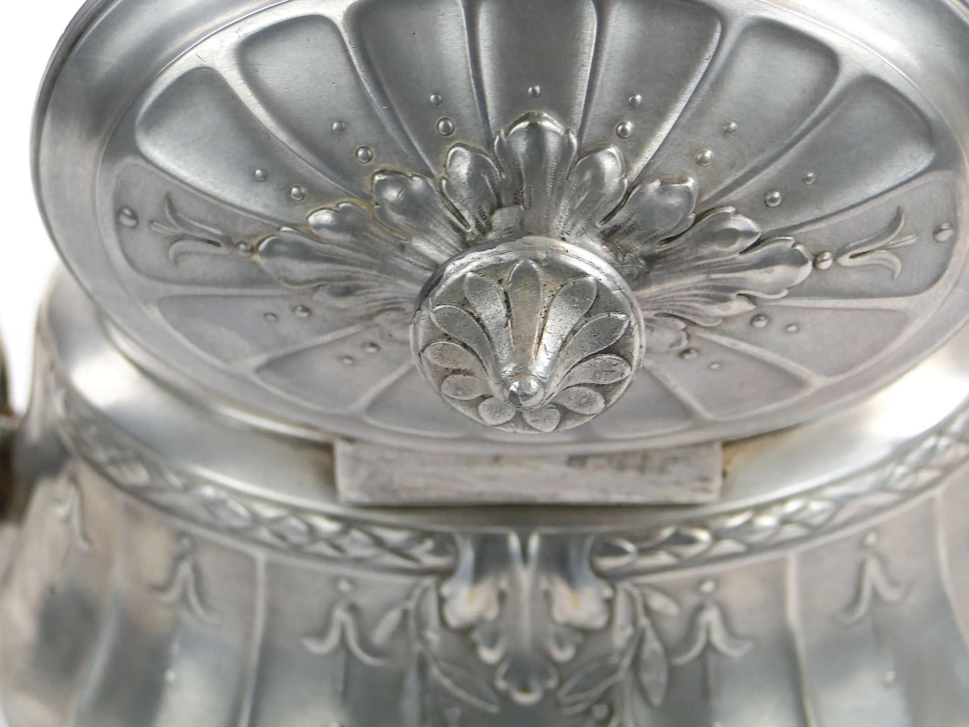 Neoclassical Sugar Bowl, silver, silver-plated brass, Bracia Buch, Poland, 19th c. - 10227