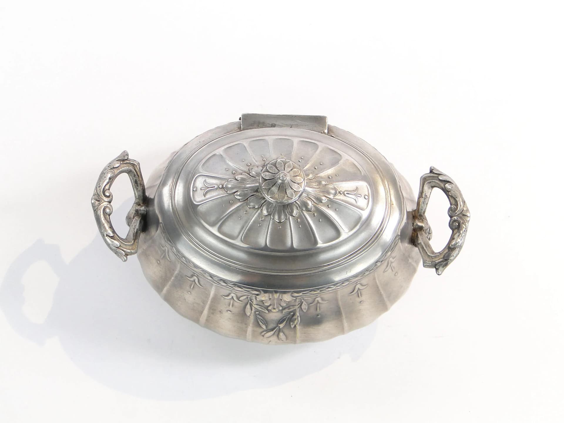 Neoclassical Sugar Bowl, silver, silver-plated brass, Bracia Buch, Poland, 19th c. - 10223