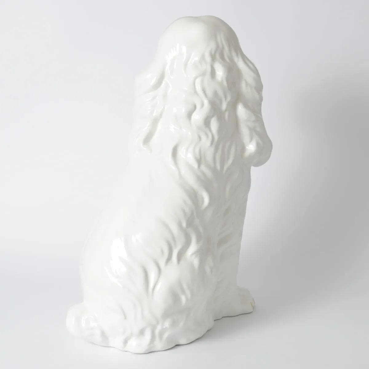 Dog figurine, white ceramics, Poland, 1960s. - 160496