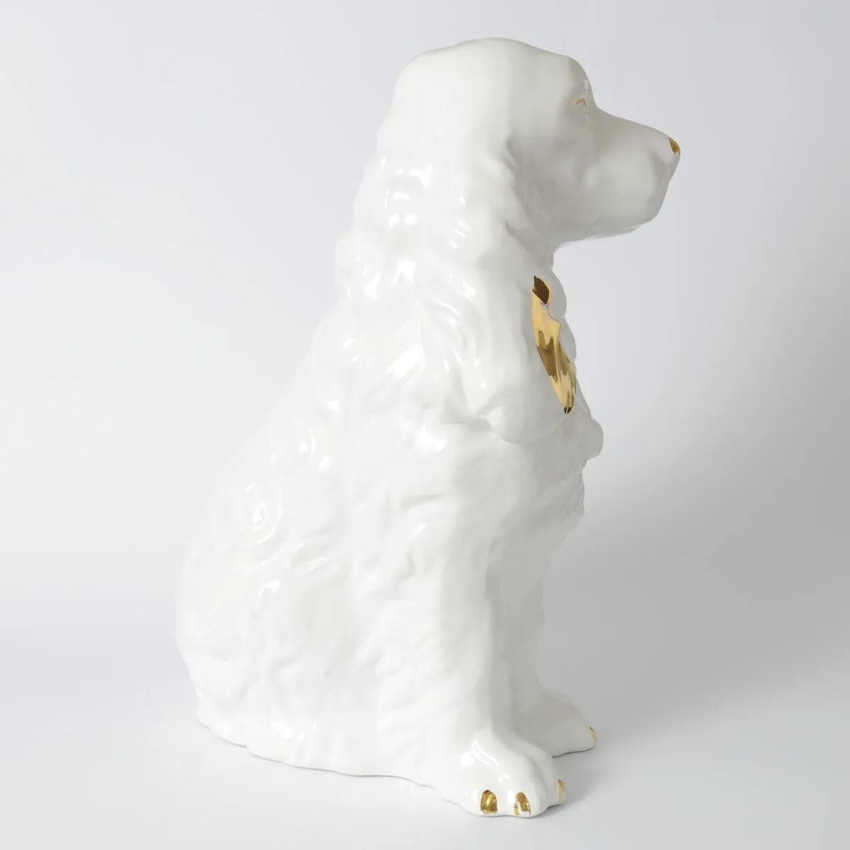 Dog figurine, white ceramics, Poland, 1960s. - 160495