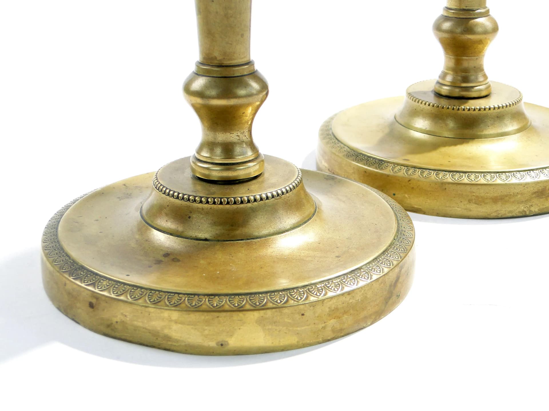 Pair of candlesticks, golden bronze, France, 19th c. - 160775