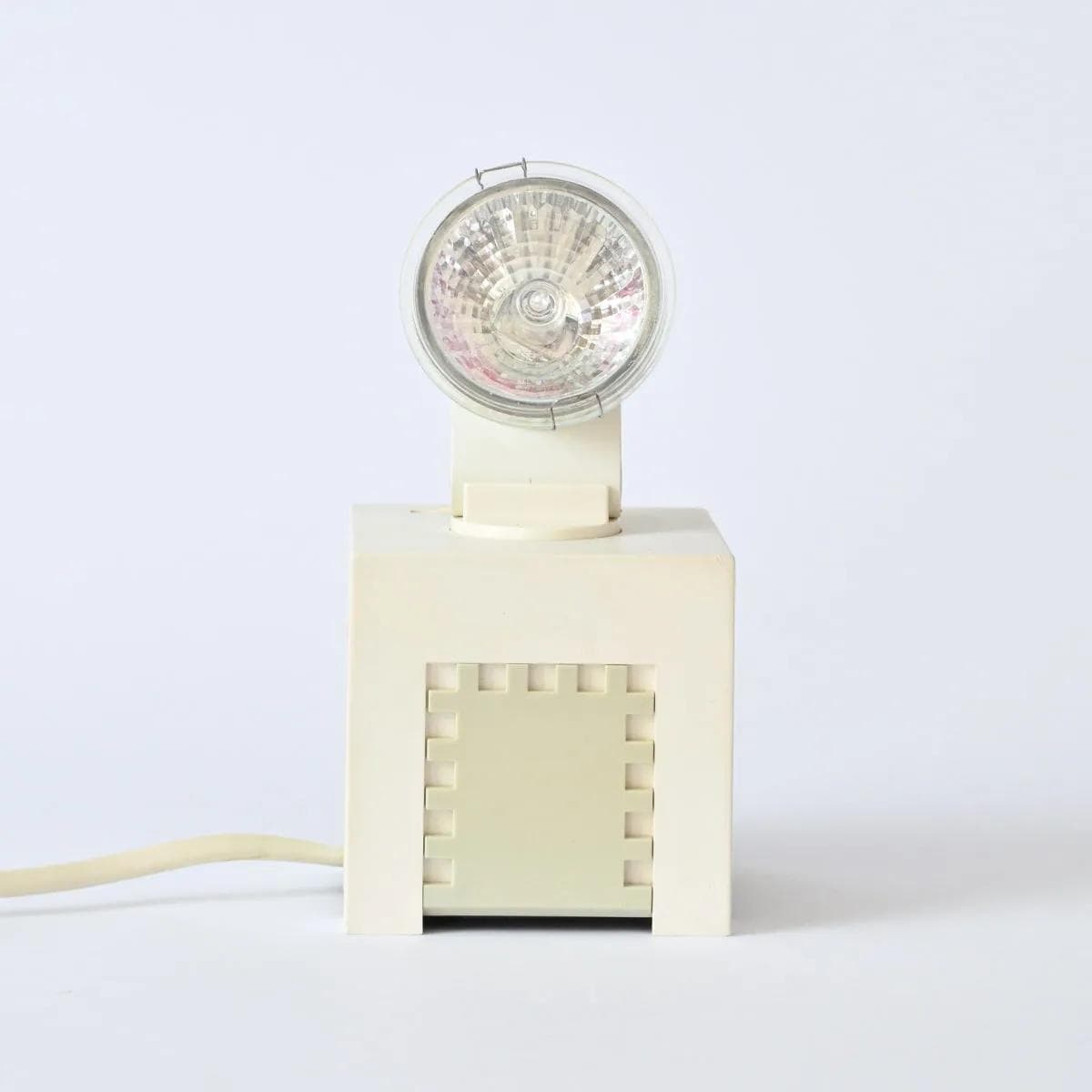 Table lamp Osram Minispot, ivory white plastic, Germany, 1980s. - 160467