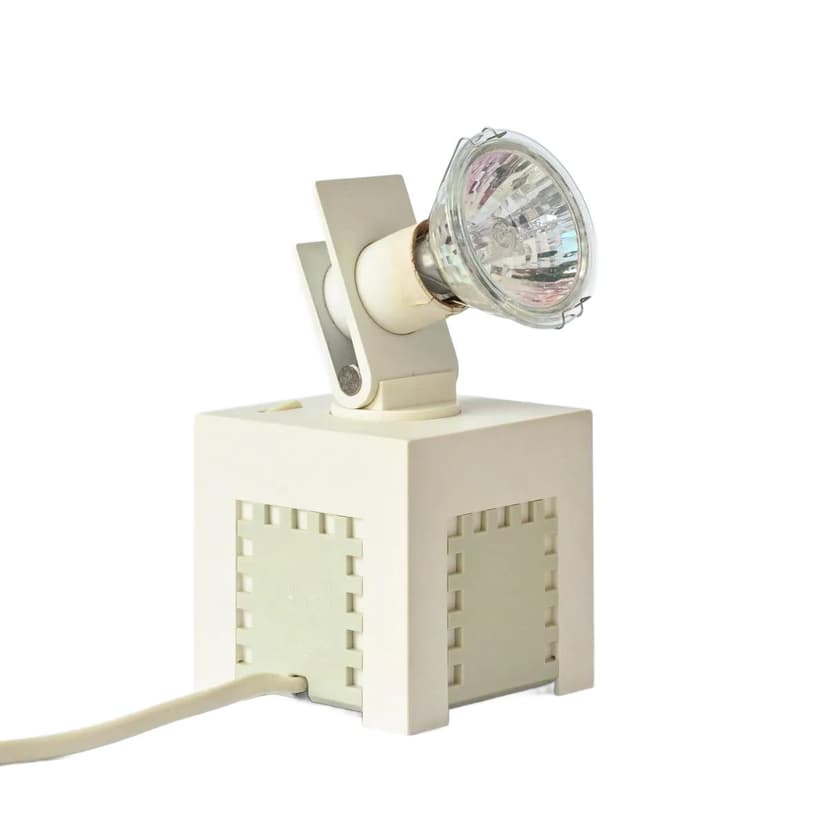 Lampa stołowa Osram Minispot, ivory white, plastik, Niemcy, lata 80.